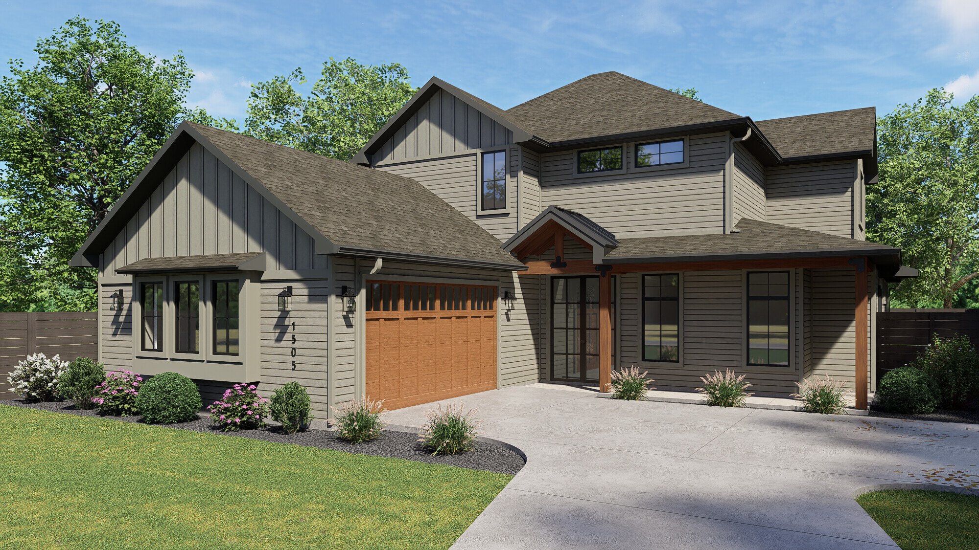 1505 Redd St — Front Elevation Rendering